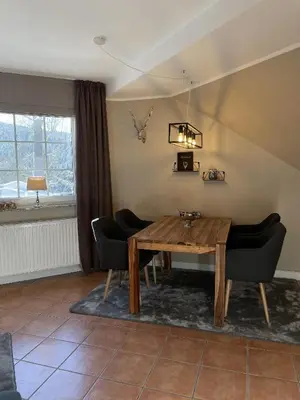 Ein Sitzbereich in der Unterkunft Luxus Ferienwohnung schöne Aussicht