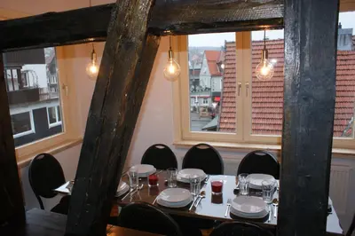Ein Restaurant oder anderes Speiselokal in der Unterkunft Haus Sonnenschein