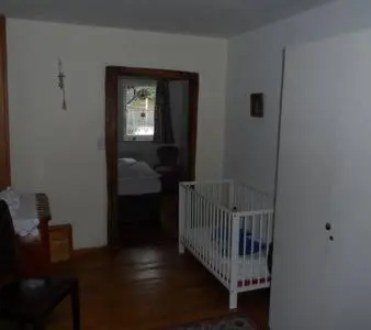 Ein Bett oder Betten in einem Zimmer der Unterkunft Altes Tagelöhnerhaus von 1510 mit Garten und Parkplatz