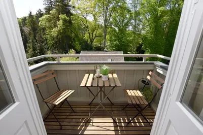 Ein Balkon oder eine Terrasse in der Unterkunft Harz-Liebe