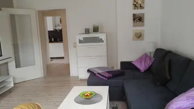 Ein Sitzbereich in der Unterkunft Ferienwohnung Jesper