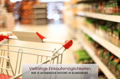 Ein Supermarkt oder andere Läden im Ferienhaus oder in der Nähe