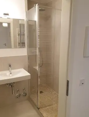 Ein Badezimmer in der Unterkunft Fewo Waldblick