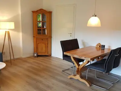 Ein Sitzbereich in der Unterkunft Fewo Waldblick