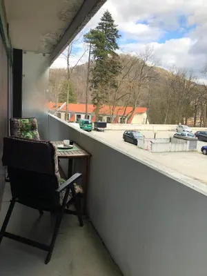 Ein allgemeiner Bergblick oder ein Berglick von der Ferienwohnung aus