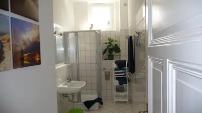 Ein Badezimmer in der Unterkunft City-Ferienwohnung-Blankenburg