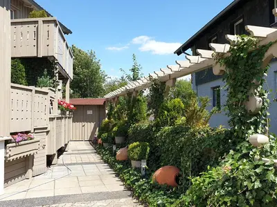 Ein Garten an der Unterkunft Macke`s Ferienwohnungen