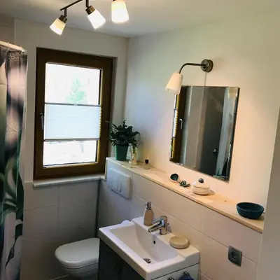 Ein Badezimmer in der Unterkunft Ferienhaus Ilfeld