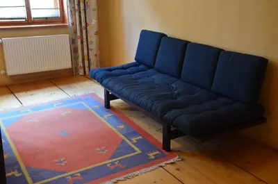 Ein Sitzbereich in der Unterkunft Quartier am Brunnen