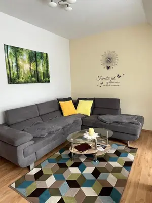 Ein Sitzbereich in der Unterkunft Ferienapartment ''Zum Stollenkönig''