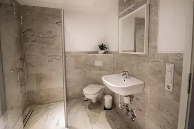 Ein Badezimmer in der Unterkunft Ferienwohnung 