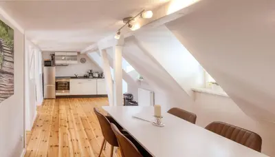 Küche/Küchenzeile in der Unterkunft Ferienwohnungen Ziesing am Schlossberg