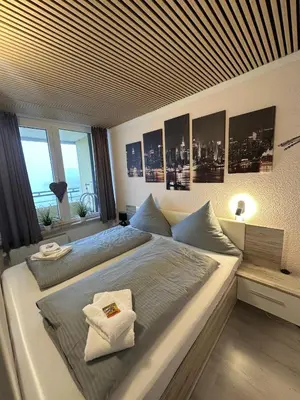 Ein Sitzbereich in der Unterkunft App 587 mit Schwimmbad und Sauna im Panoramic Hohegeiß Braunlage