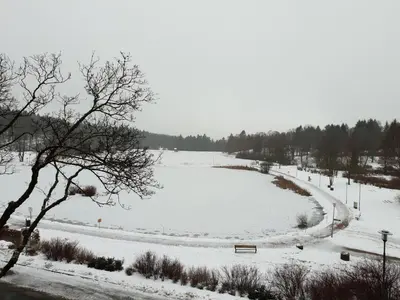 Apartment mit Seeblick Vier Jahreszeiten im Winter