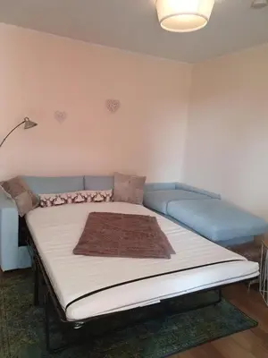 Ein Bett oder Betten in einem Zimmer der Unterkunft Fewo Ryll