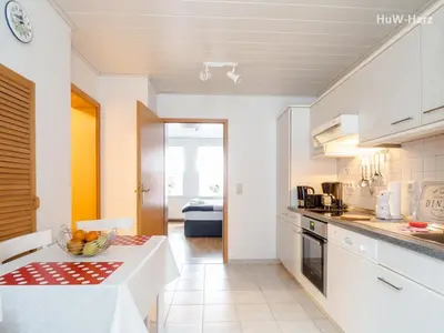 Küche/Küchenzeile in der Unterkunft Ruhiges Apartment am Waldrand mit Schlossblick