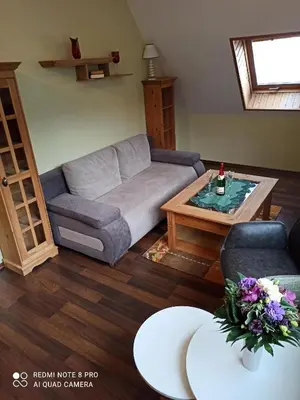 Ein Sitzbereich in der Unterkunft Ferienwohnung 
