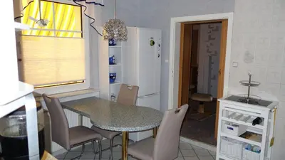 Küche/Küchenzeile in der Unterkunft Ferienwohnung Köhlert