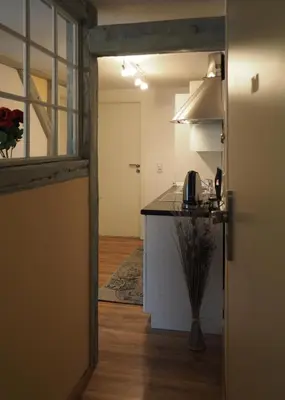 Küche/Küchenzeile in der Unterkunft Moderne Ferienwohnung Salzbergstraße in Wernigerode