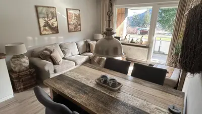 Ein Sitzbereich in der Unterkunft ferienapartment hahnenklee Apart 1
