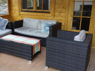 Ein Sitzbereich in der Unterkunft Landgasthof Kleine Kommode