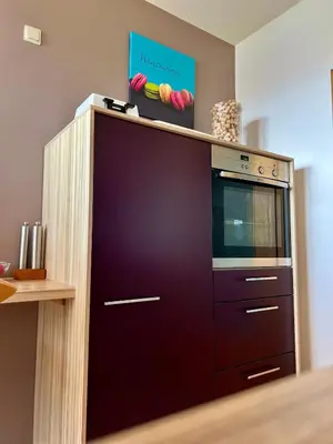 Küche/Küchenzeile in der Unterkunft Brockenblick