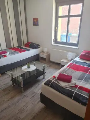 Ein Bett oder Betten in einem Zimmer der Unterkunft Hostel Vorharz Quedlinburg