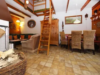 Ein Sitzbereich in der Unterkunft Ferienhaus in Wieda mit Garten