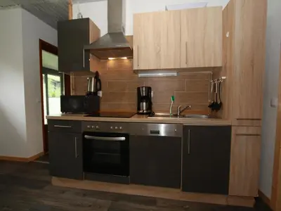 Küche/Küchenzeile in der Unterkunft Ferienhaus in Clausthal-Zellerfeld mit Terrasse