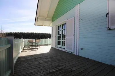 Ein Balkon oder eine Terrasse in der Unterkunft Ferienhaus , Tanne