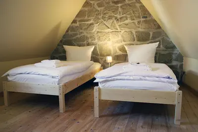 Ein Bett oder Betten in einem Zimmer der Unterkunft Ferienwohnung Tilia