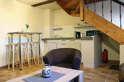 Küche/Küchenzeile in der Unterkunft Ferienwohnung Tilia