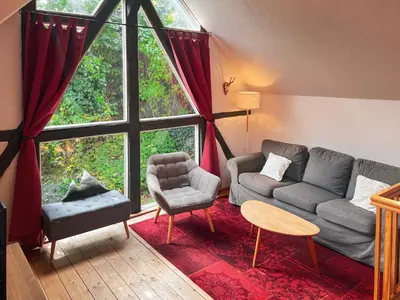 Ein Sitzbereich in der Unterkunft Harz im Glück - Fachwerkhaus für zwei in Wernigerode