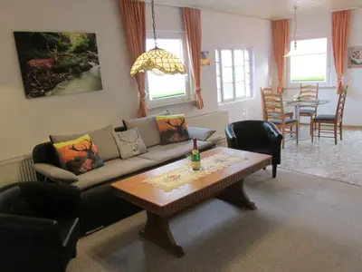 Ein Sitzbereich in der Unterkunft Apartments & Ferienhaus Senftner