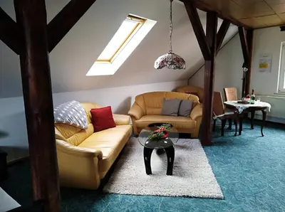 Ein Sitzbereich in der Unterkunft Apartments & Ferienhaus Senftner