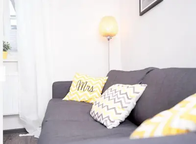Ein Sitzbereich in der Unterkunft Zum Jakobi 1