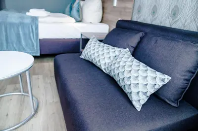 Ein Sitzbereich in der Unterkunft Haus am See Luxury HS 947