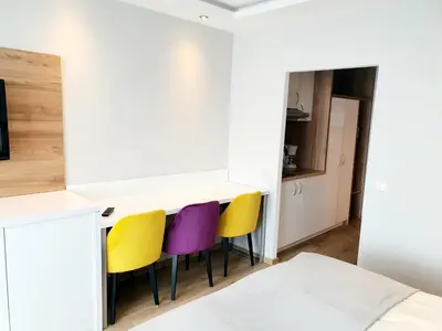 Ein Bett oder Betten in einem Zimmer der Unterkunft Haus am See Luxury HS 948