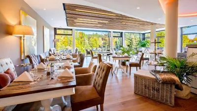 Ein Sitzbereich in der Unterkunft Romantischer Winkel RoLigio & Wellness Resort