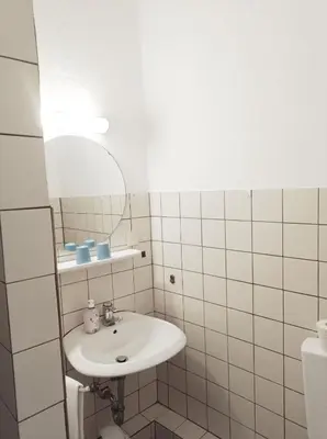 Ein Badezimmer in der Unterkunft Pension Sonnenhof
