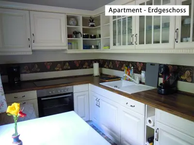 Küche/Küchenzeile in der Unterkunft Ferienwohnung Wolfsholz