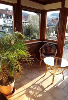 Ein Sitzbereich in der Unterkunft Ferienhaus Pieper