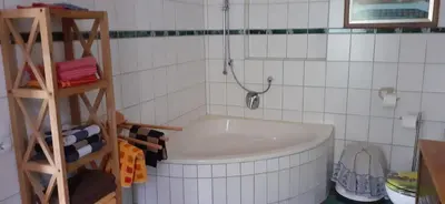 Ein Badezimmer in der Unterkunft Ferienwohnungen im Harz