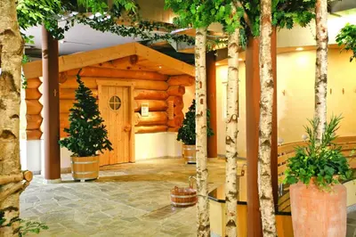 Ein Garten an der Unterkunft Ferienhaus in Wernigerode mit Gemeinschaftspool