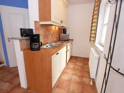 Küche/Küchenzeile in der Unterkunft Ferienhaus in Wernigerode mit Innenpool