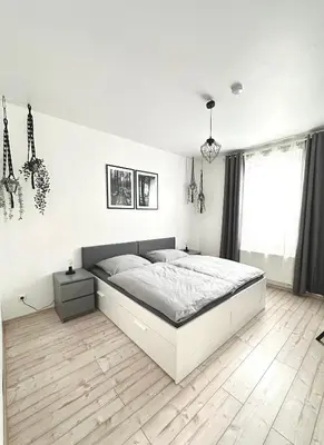 Ein Bett oder Betten in einem Zimmer der Unterkunft Ferienwohnung Harz Hexe Wernigerode