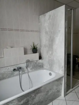 Ein Badezimmer in der Unterkunft Ferienwohnung HARZgeNUSS
