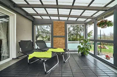 Ein Garten an der Unterkunft Bagger's Ferienhaus
