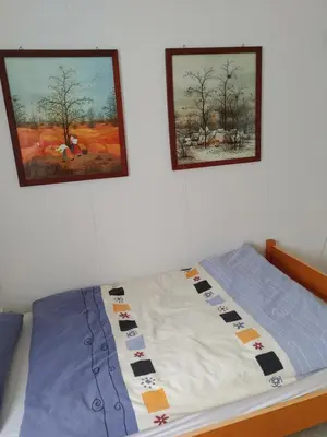 Ein Bett oder Betten in einem Zimmer der Unterkunft Haus an der Radau