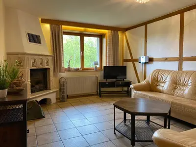Ein Sitzbereich in der Unterkunft Ferienhaus 